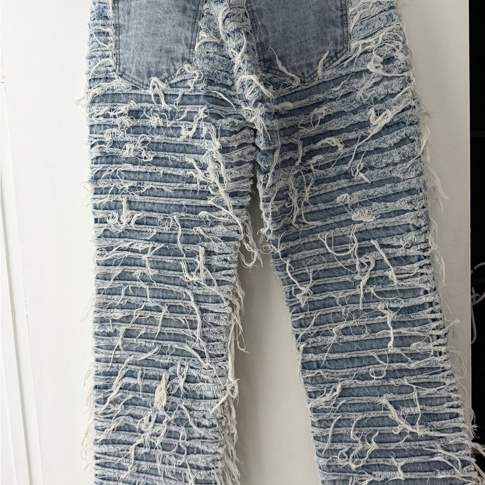 Fashion Nova Shredded Denim Jeans - Picture 9 of 11